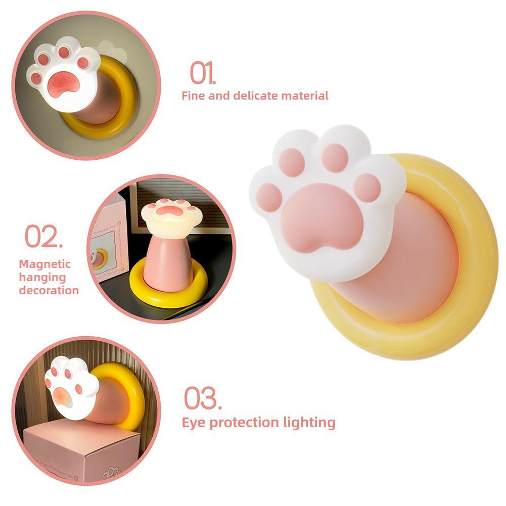 Dimmable Cat Paw Touch Lamp- Cozy LED Atmosphere Light for Bedroom & Living Room