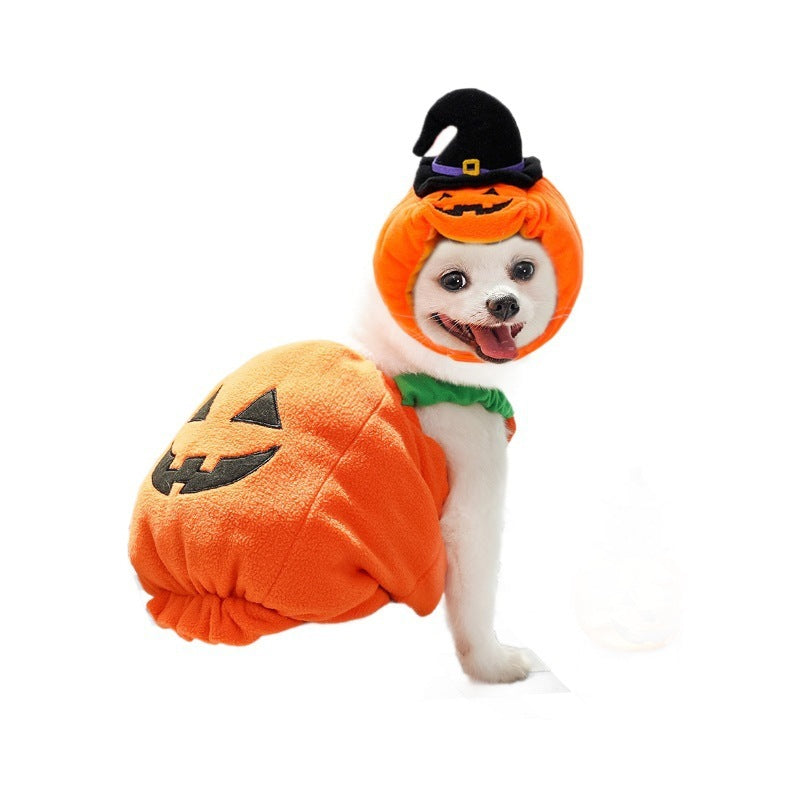 Halloween Pumpkin Vest For Dogs Cats